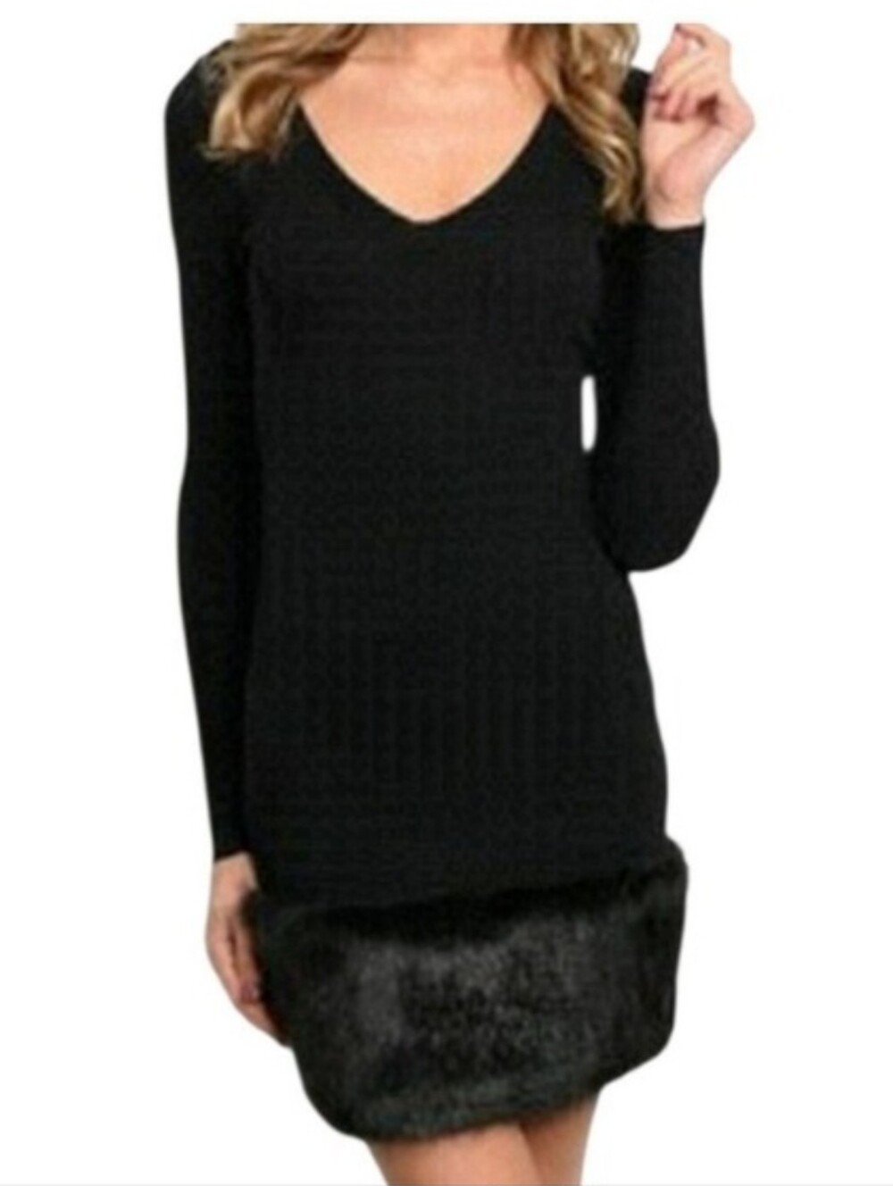 HERA Black Bodycon Long Sleeve Midi Party Ready Dress Size Small NWT